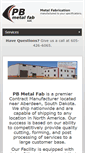 Mobile Screenshot of pbmetalfab.com